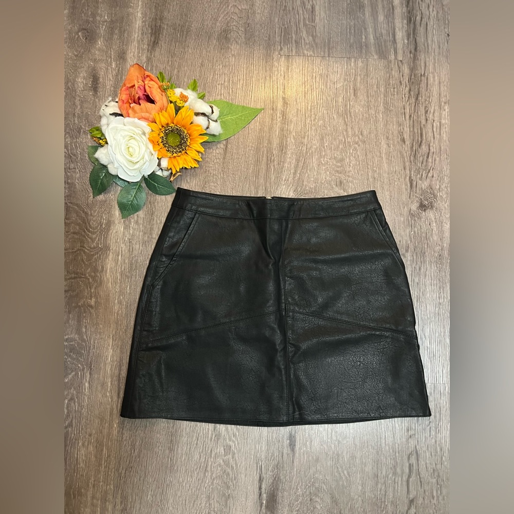 Faux Leather Skirt